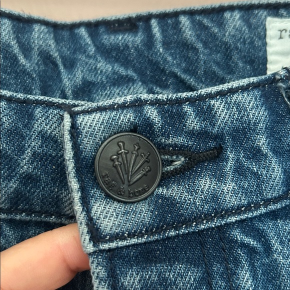 Rag &Bone Rachel Barrel Leg Siesta Super High-Rise Rigid Jean ButtonFly Size 28 - Picture 10 of 14